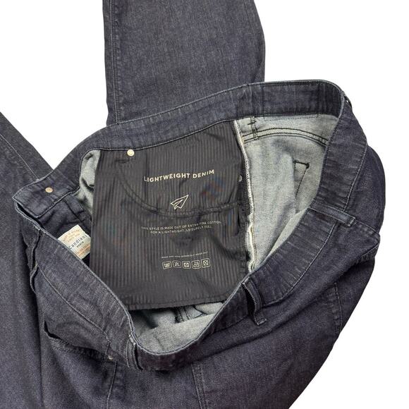 Boss Lightweight Candiani Straight-Leg Dark Wash Denim Jeans Men's Size 46/32 - Picture 7 of 10